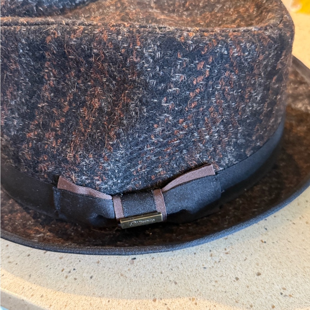 Kangol Tweed Fedora Hat with Bow